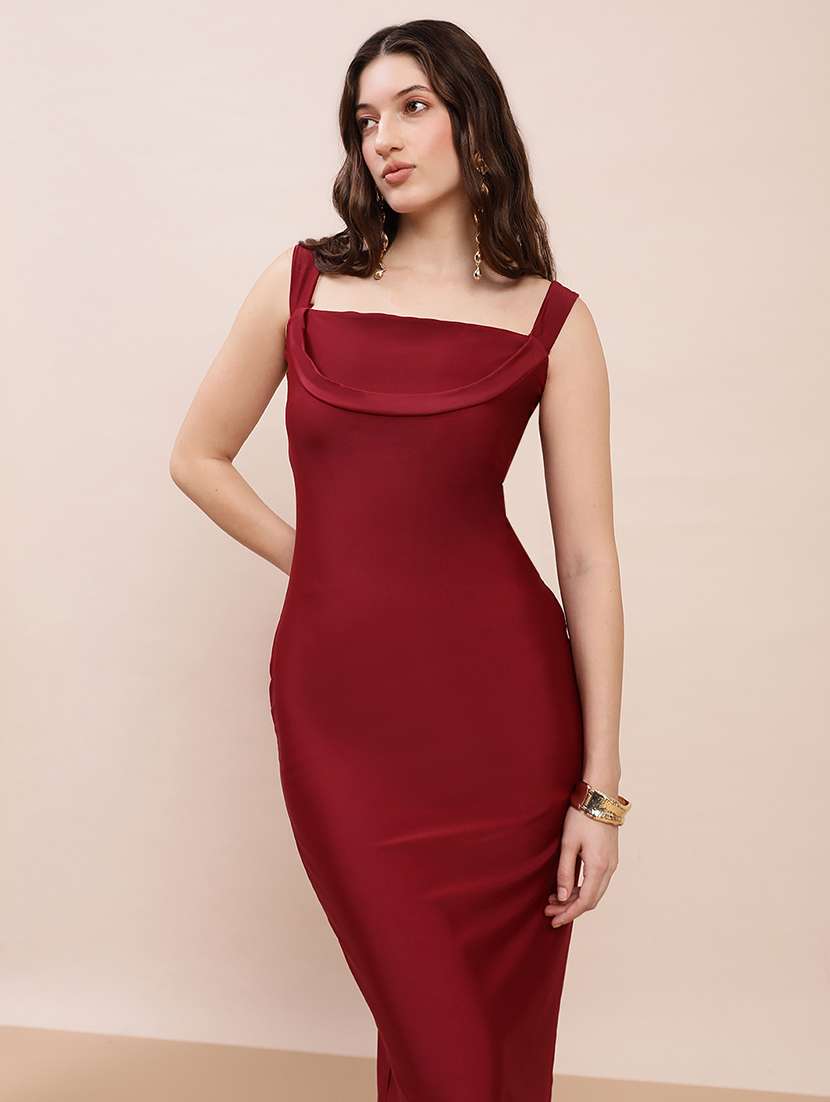 women solid sleeveless bodycon dress - 22263524 -  Standard Image - 3
