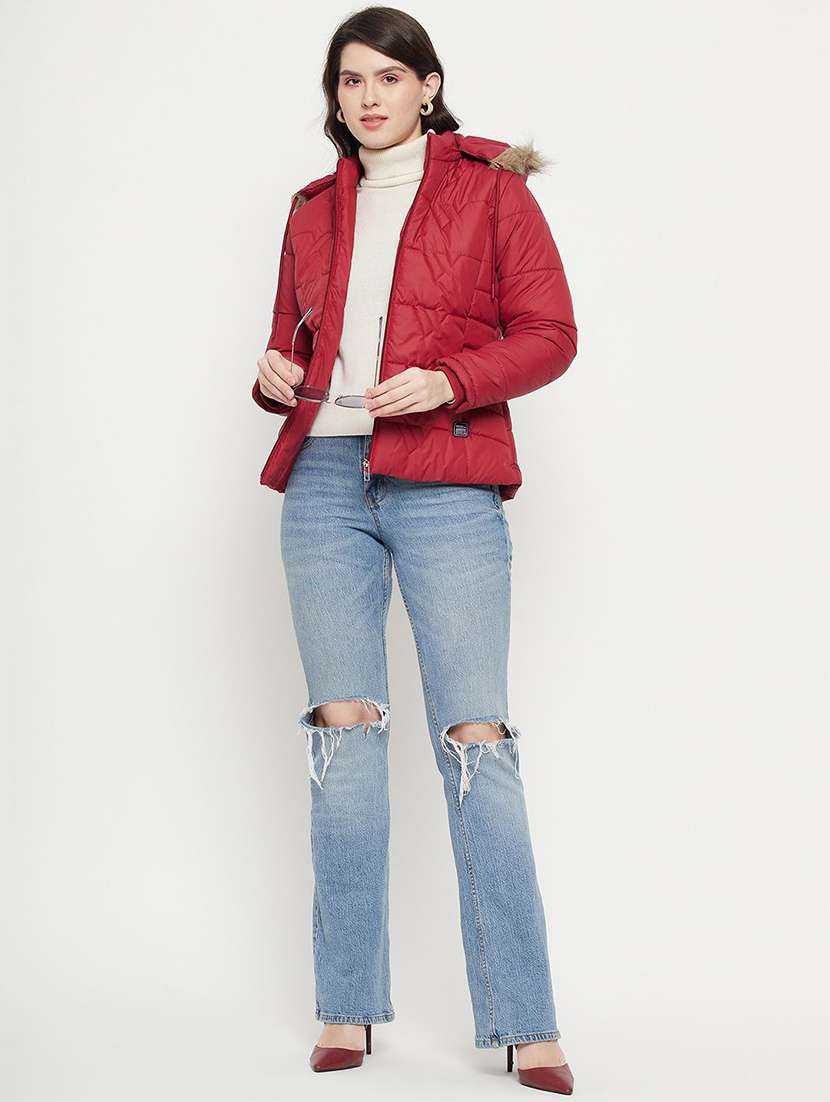 girls long sleeve hooded quilted jacket - 22263658 -  Standard Image - 3