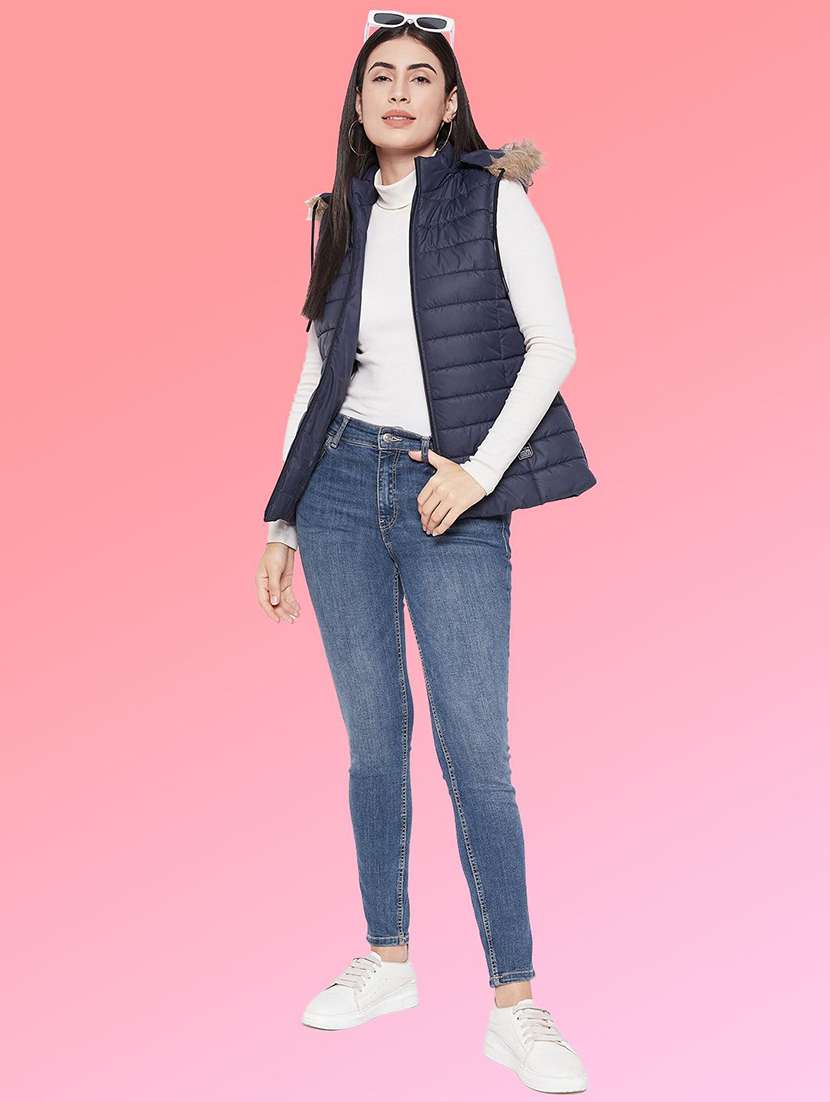 girls sleeveless hooded quilted jacket - 22263661 -  Standard Image - 3