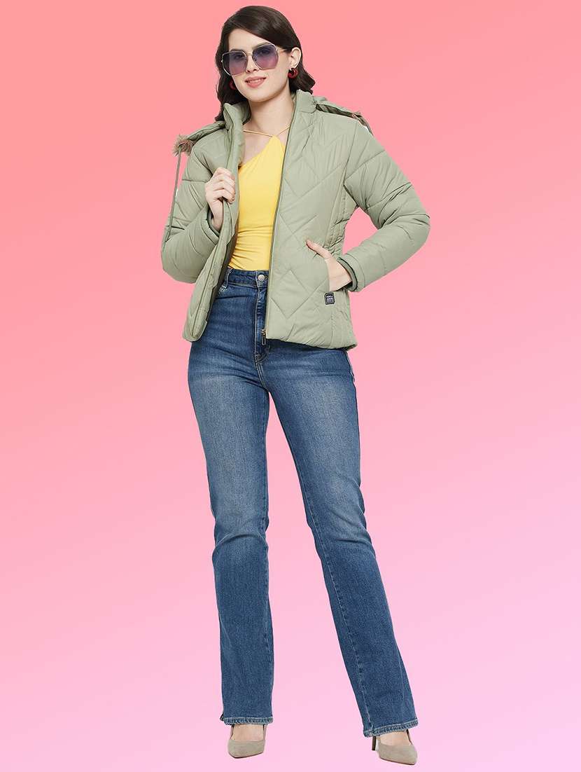 women long sleeve hooded quilted jacket - 22263679 -  Standard Image - 3