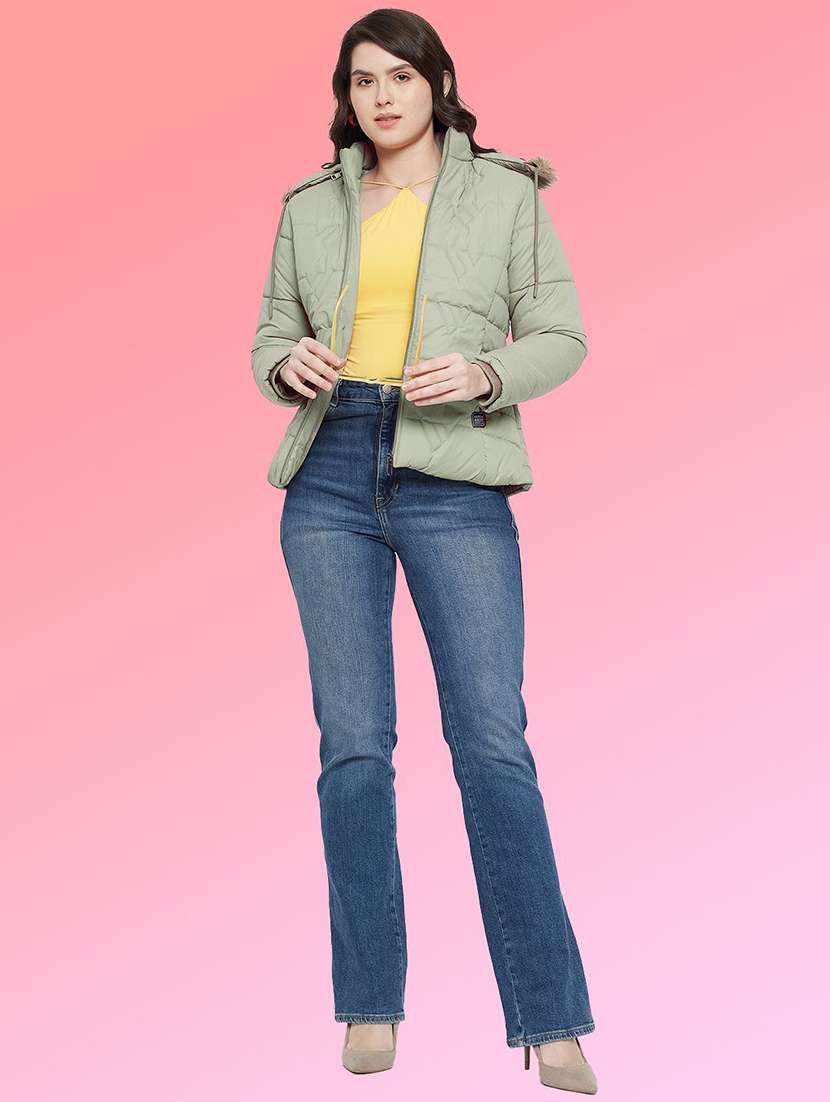 women long sleeve hooded quilted jacket - 22263687 -  Standard Image - 3