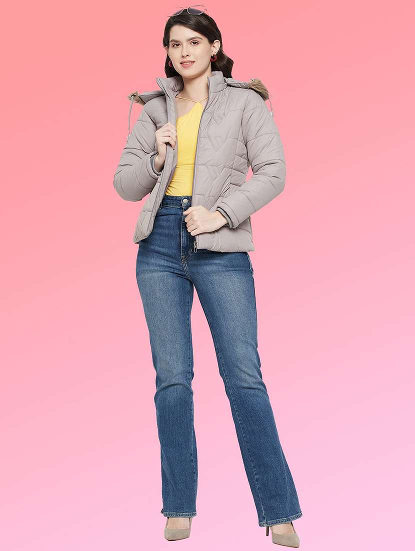 women long sleeve hooded quilted jacket - 22263690 -  Standard Image - 3