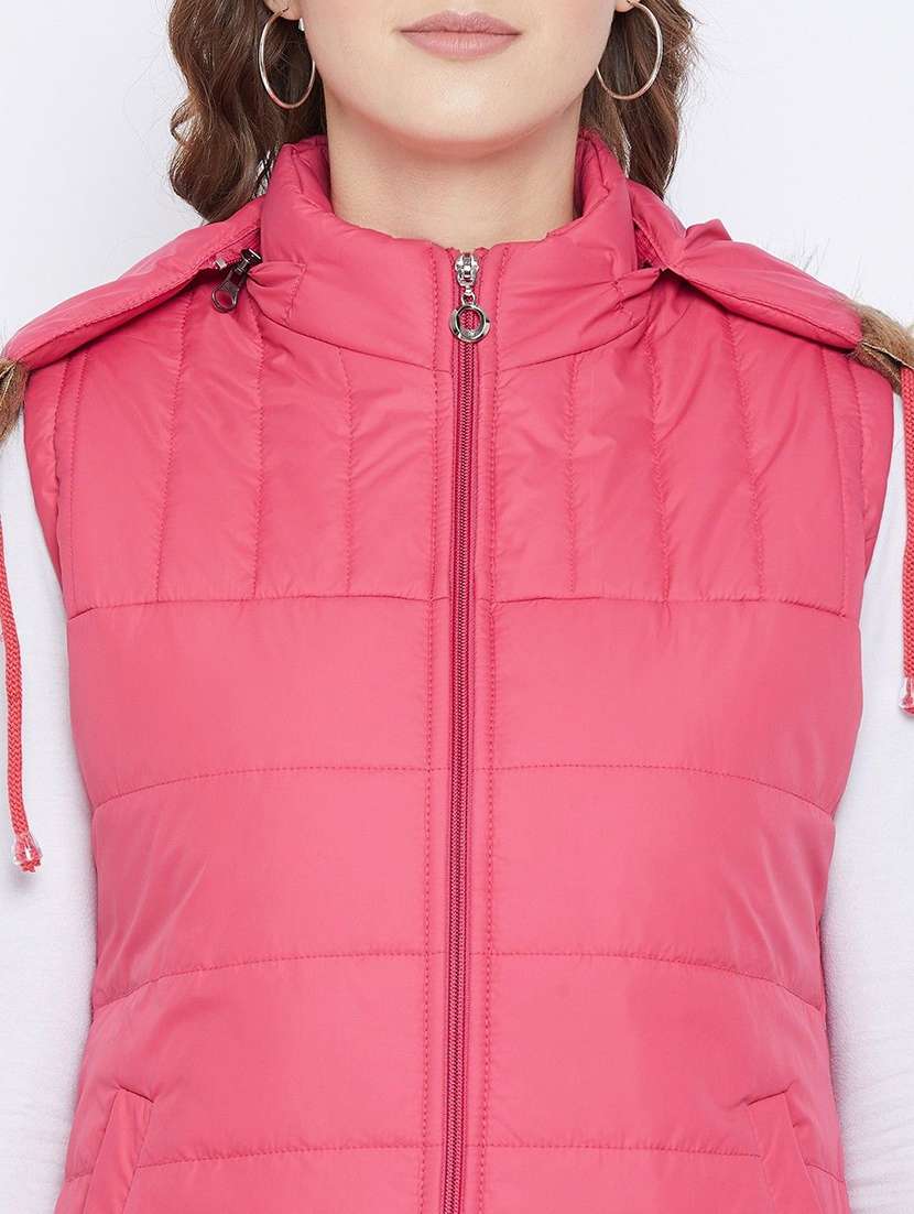 girls sleeveless hooded quilted jacket - 22263801 -  Standard Image - 3