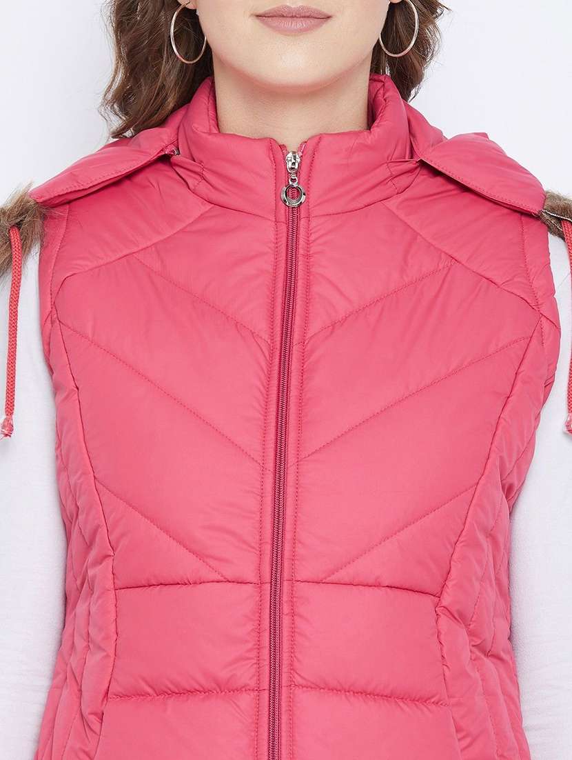 girls sleeveless hooded quilted jacket - 22263805 -  Standard Image - 3