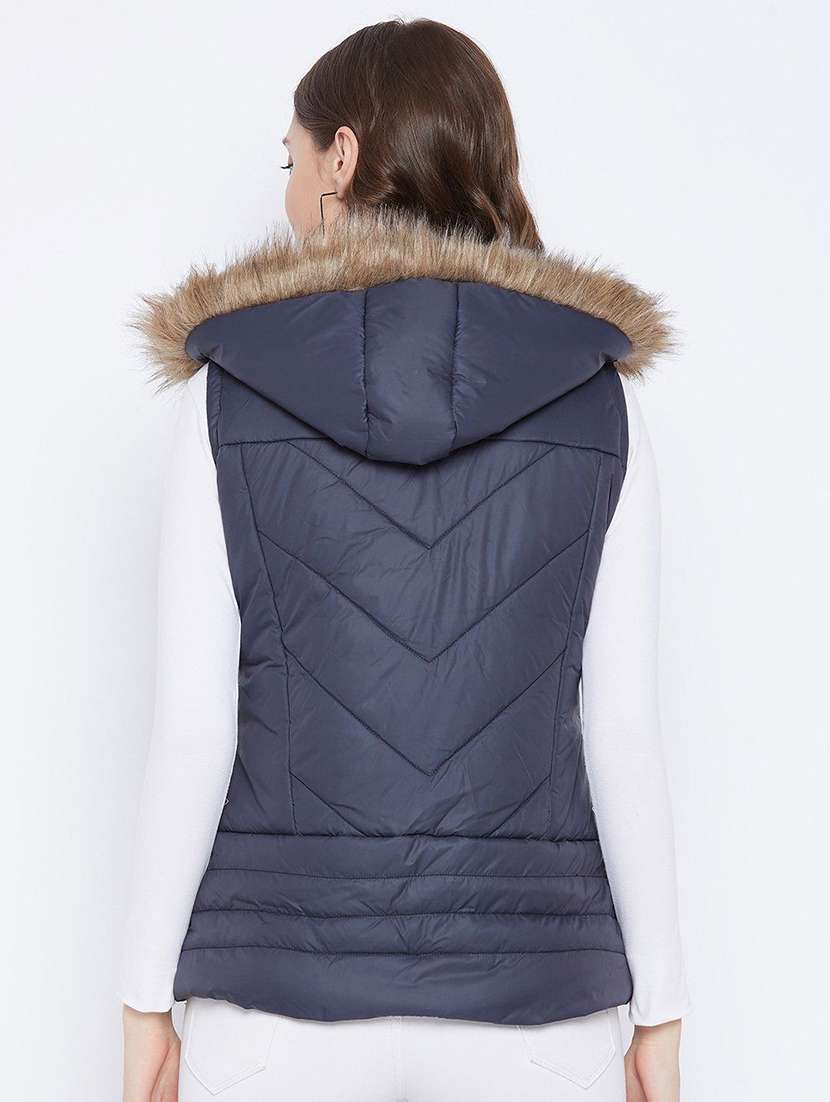 girls sleeveless hooded quilted jacket - 22263806 -  Standard Image - 3