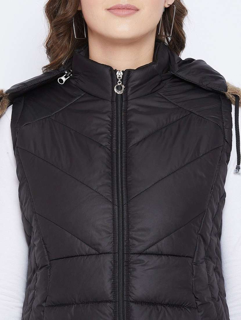 girls sleeveless hooded quilted jacket - 22263808 -  Standard Image - 3
