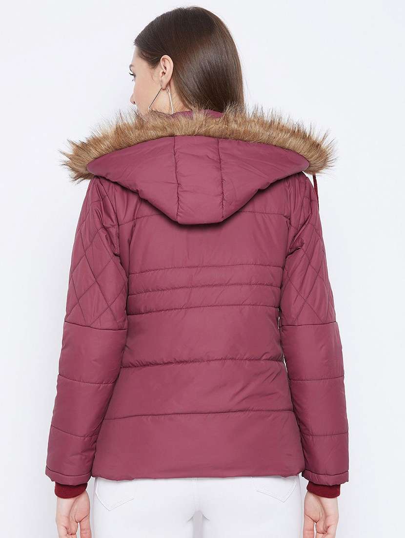 women long sleeve hooded quilted jacket - 22263809 -  Standard Image - 3