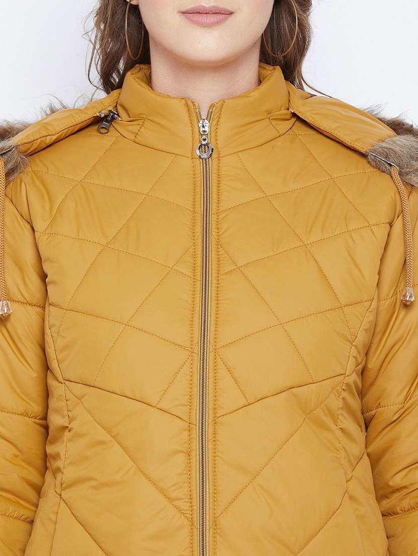 women long sleeve hooded quilted jacket - 22263825 -  Standard Image - 3