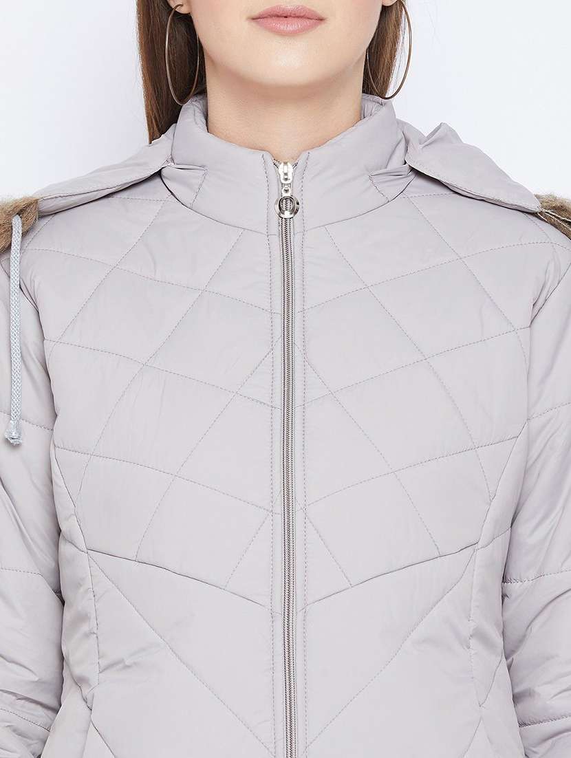 women long sleeve hooded quilted jacket - 22263827 -  Standard Image - 3