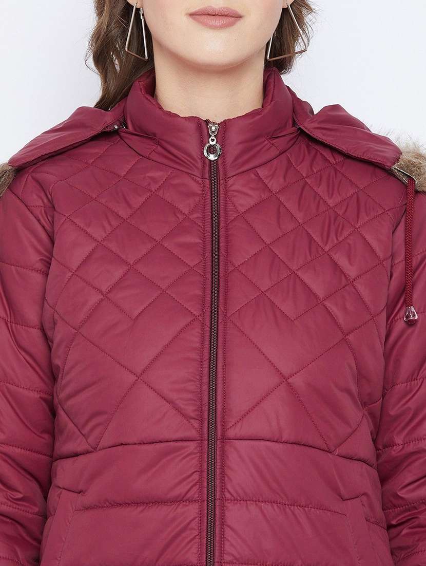 women long sleeve hooded quilted jacket - 22263833 -  Standard Image - 3