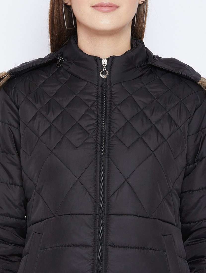 women long sleeve hooded quilted jacket - 22263834 -  Standard Image - 3