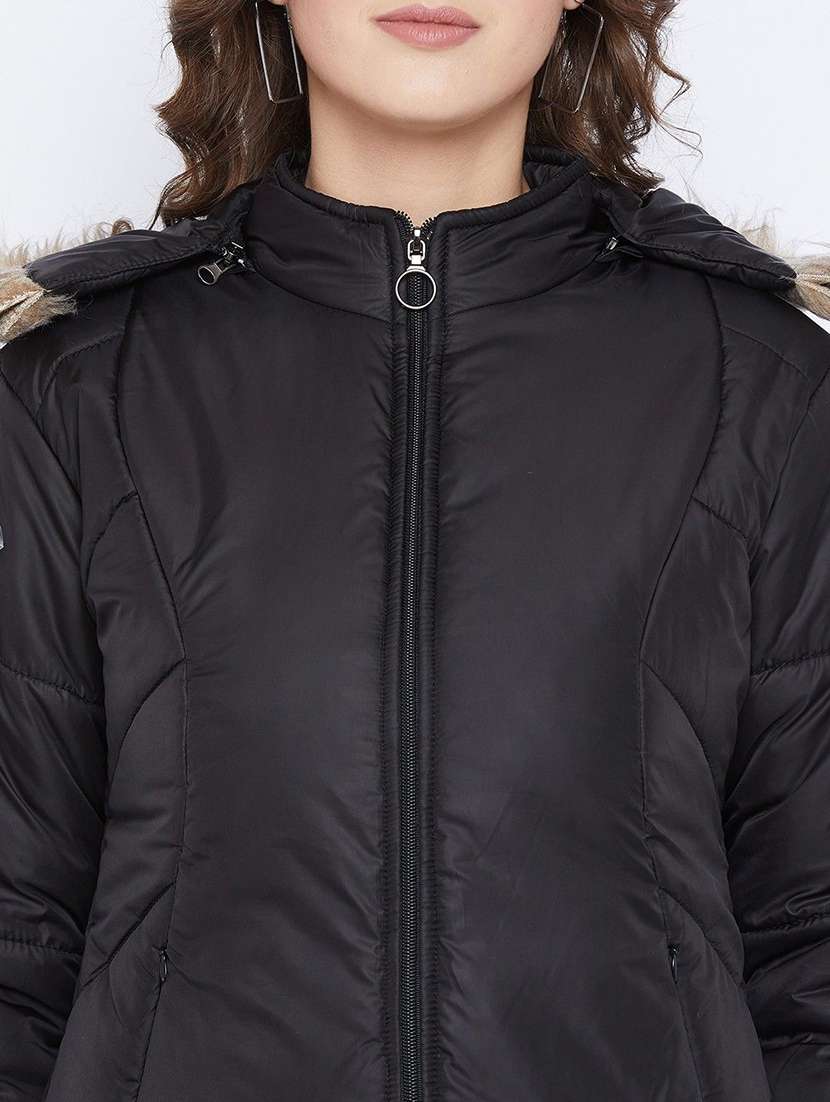 women long sleeve hooded quilted jacket - 22263850 -  Standard Image - 3