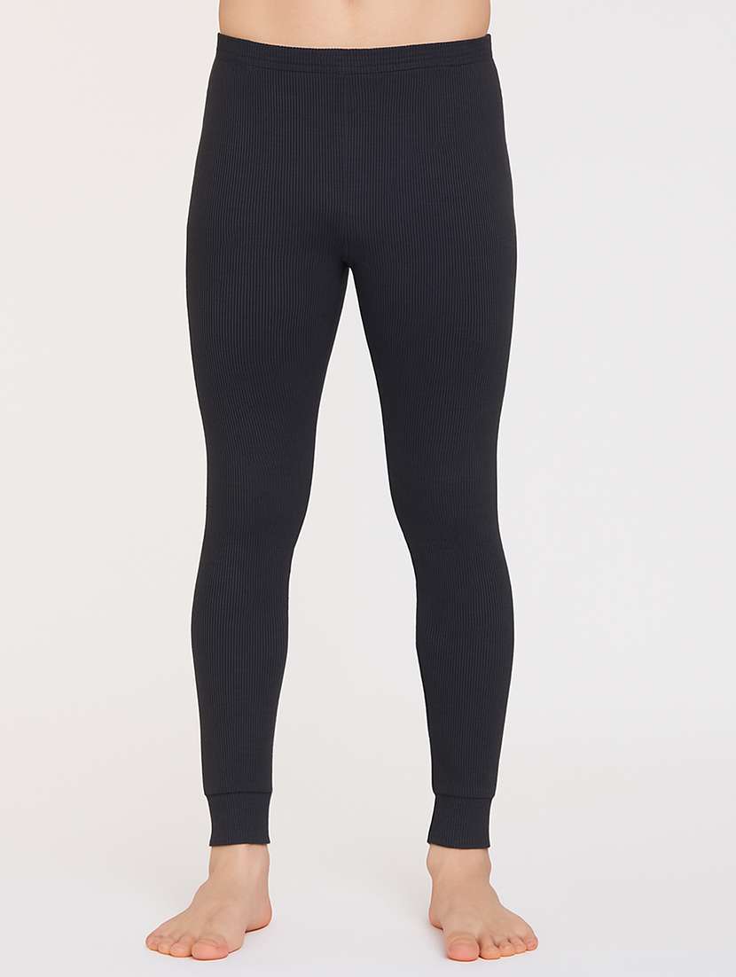 men solid mid rise thermal bottom