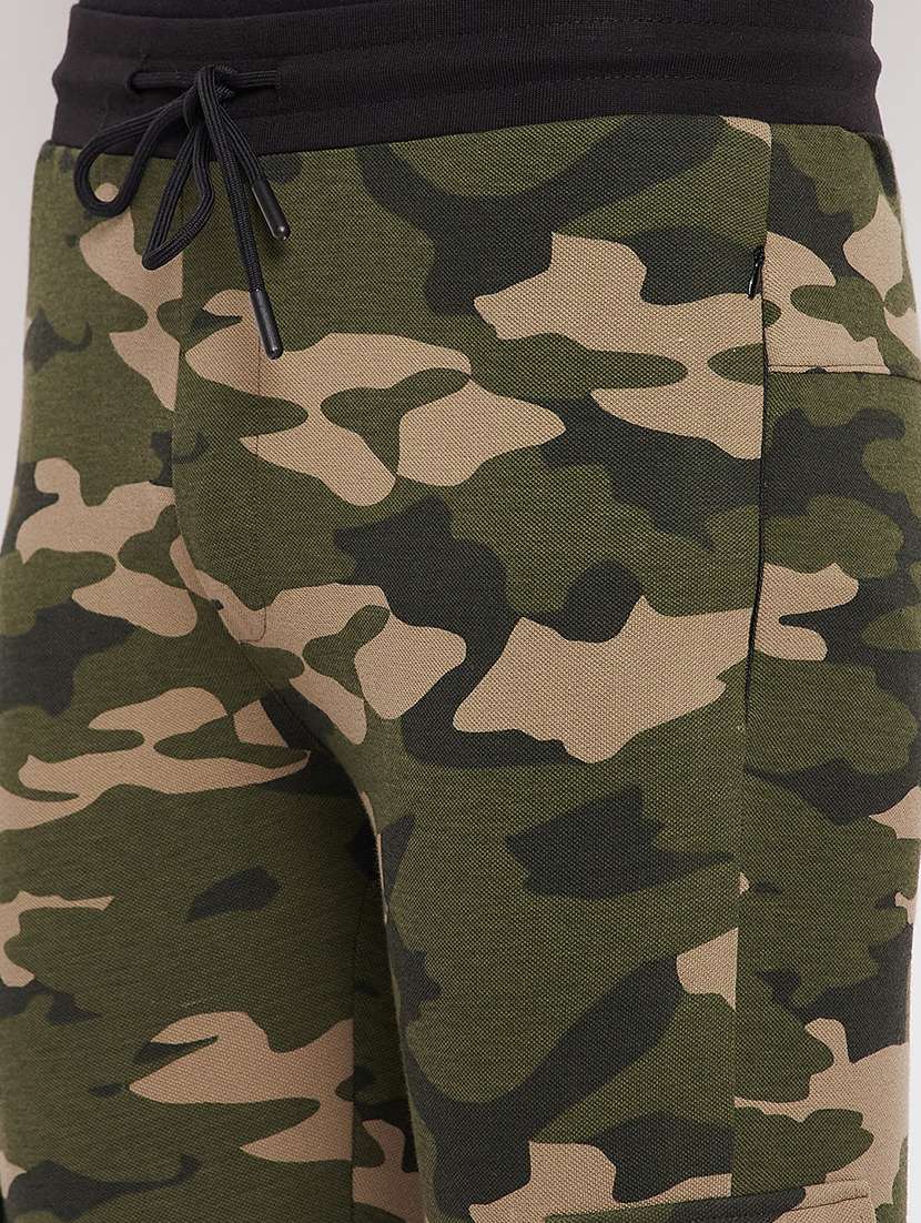 men printed mid rise slim fit track pant - 22264034 -  Standard Image - 3