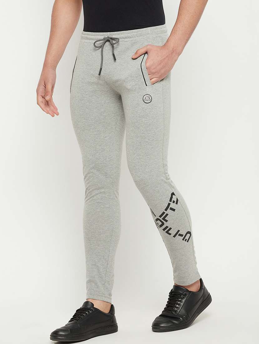 men mid rise slim fit track pant