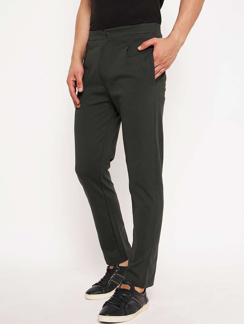 men mid rise regular fit track pant