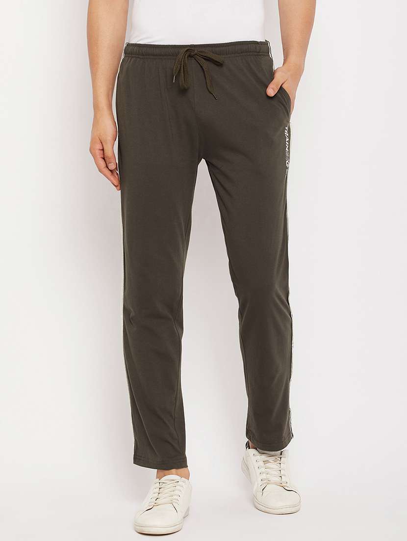 men mid rise regular fit track pant