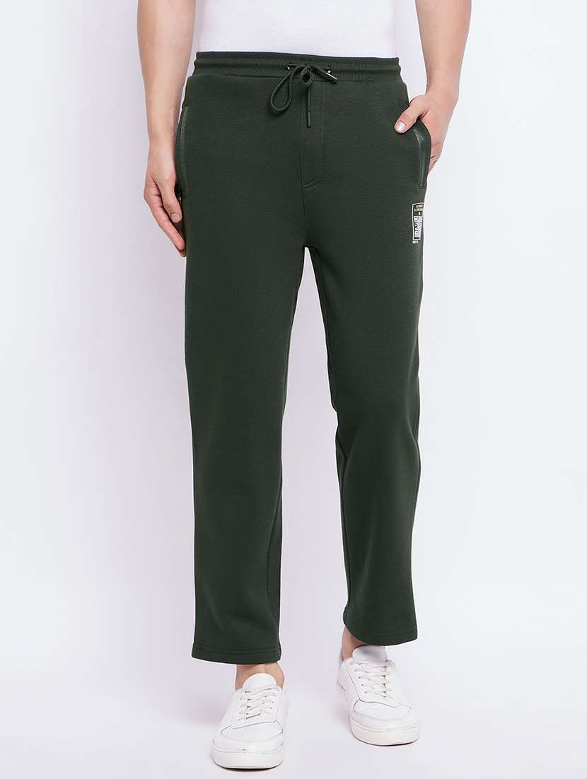 men mid rise regular fit track pant
