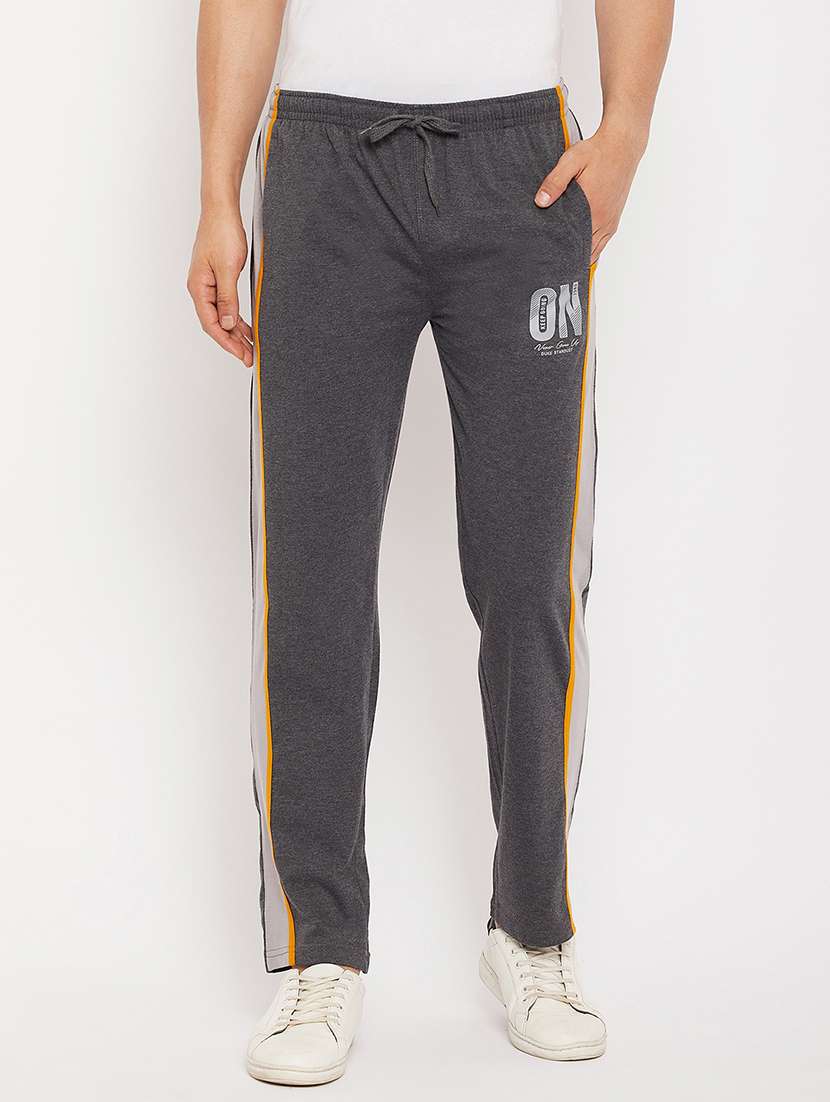 men mid rise regular fit track pant
