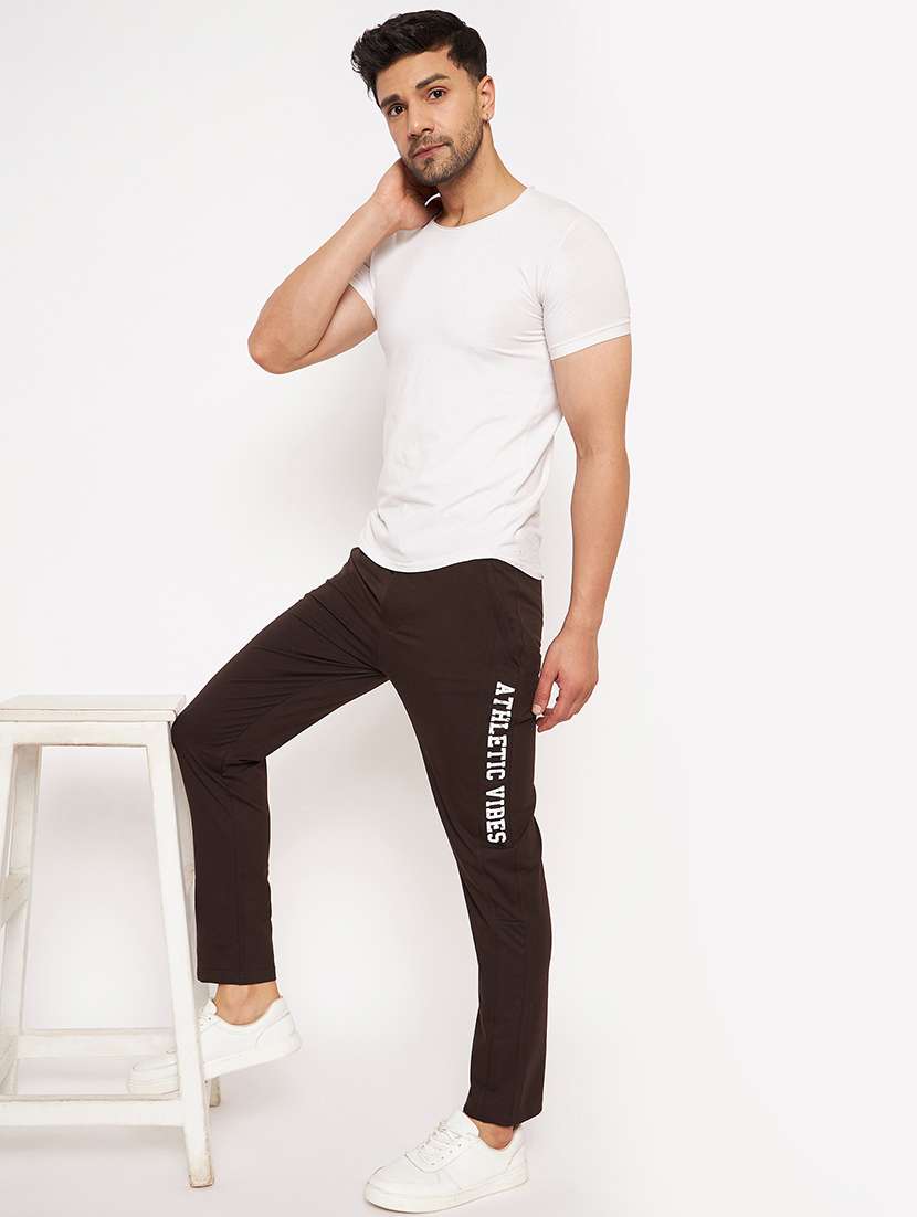 men solid mid rise track pant - 22264047 -  Standard Image - 3