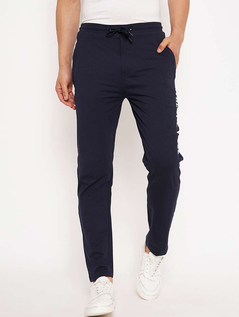 men mid rise regular fit track pant