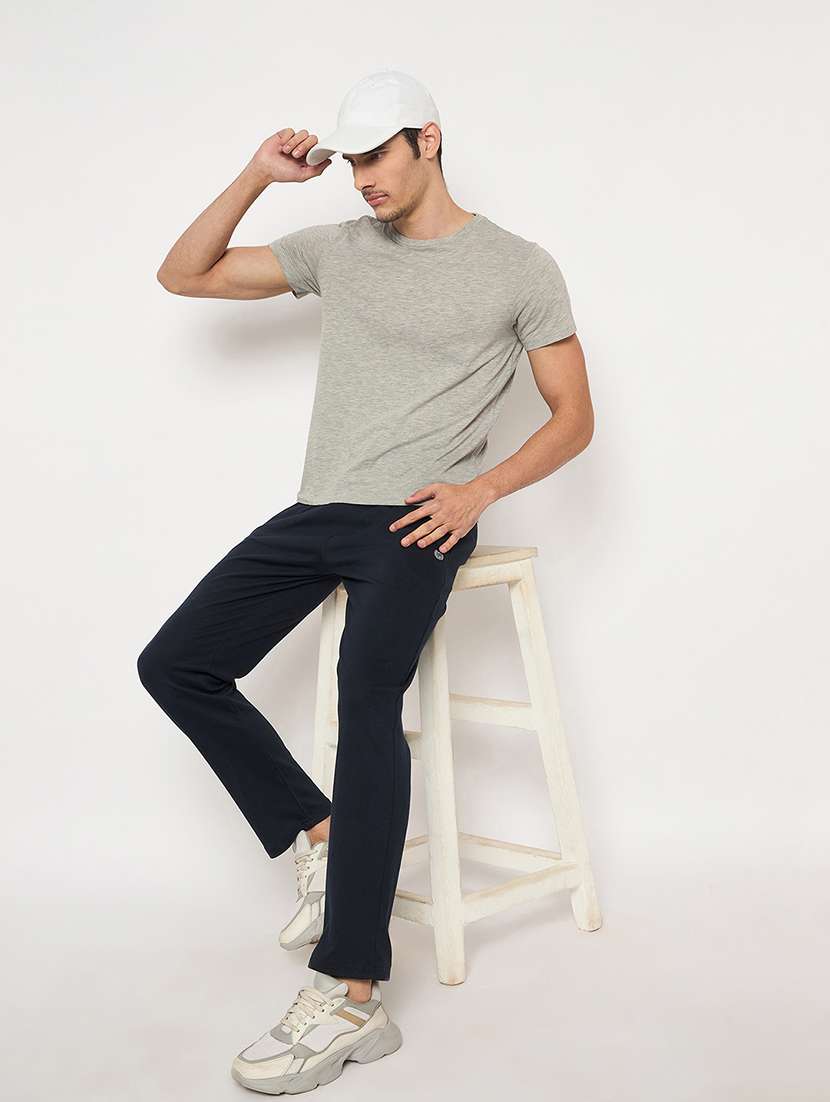 men solid mid rise regular fit track pant - 22264051 -  Standard Image - 3