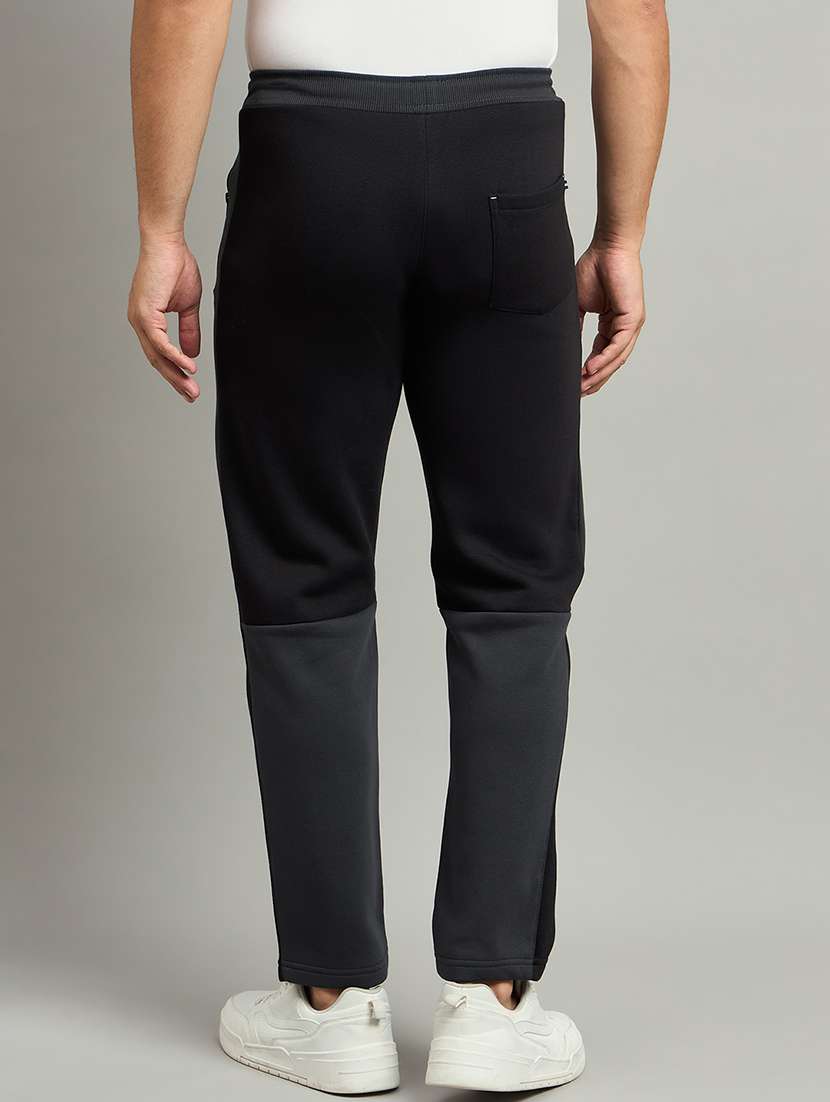 men color blocked mid rise regular fit track pant - 22264071 -  Standard Image - 3