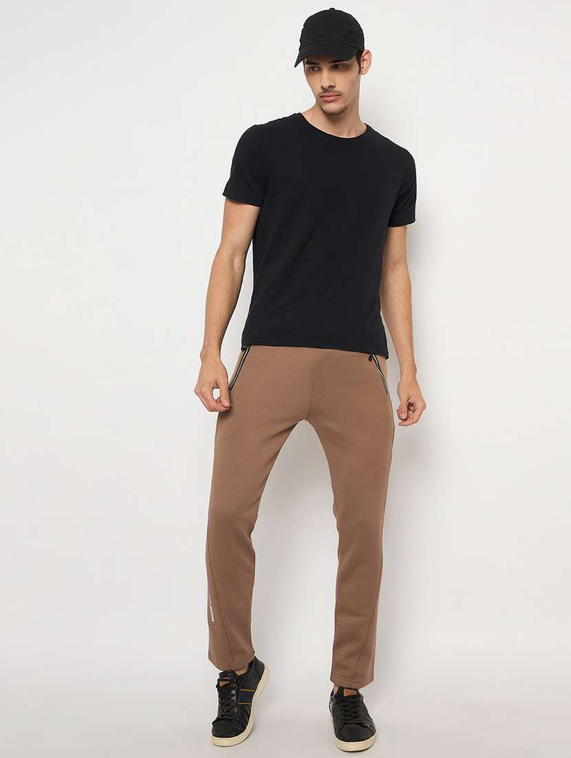 men solid mid rise regular fit track pant - 22264078 -  Standard Image - 3