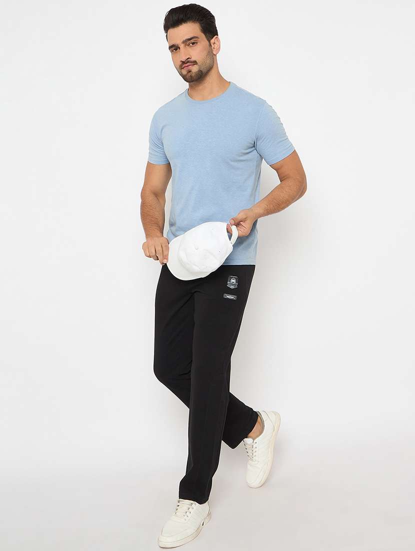 men solid mid rise regular fit track pant - 22264080 -  Standard Image - 3