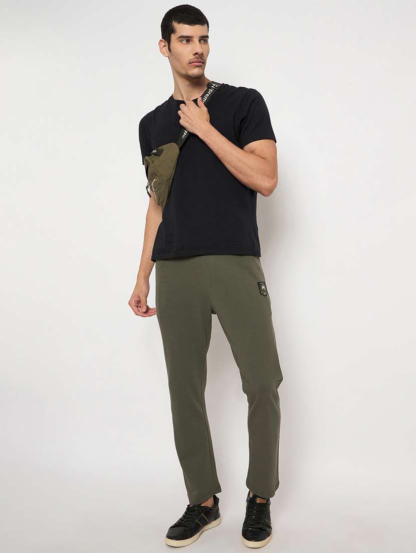 men solid mid rise regular fit track pant - 22264081 -  Standard Image - 3