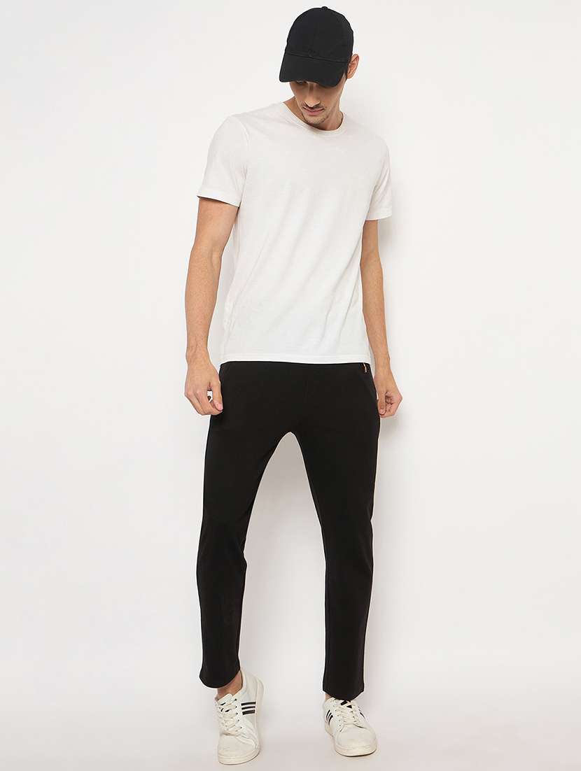 men solid mid rise regular fit track pant - 22264084 -  Standard Image - 3