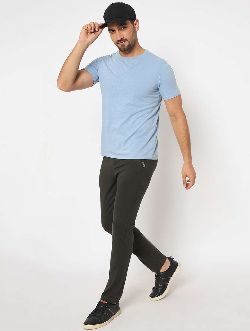 men solid mid rise regular fit track pant - 22264085 -  Standard Image - 3