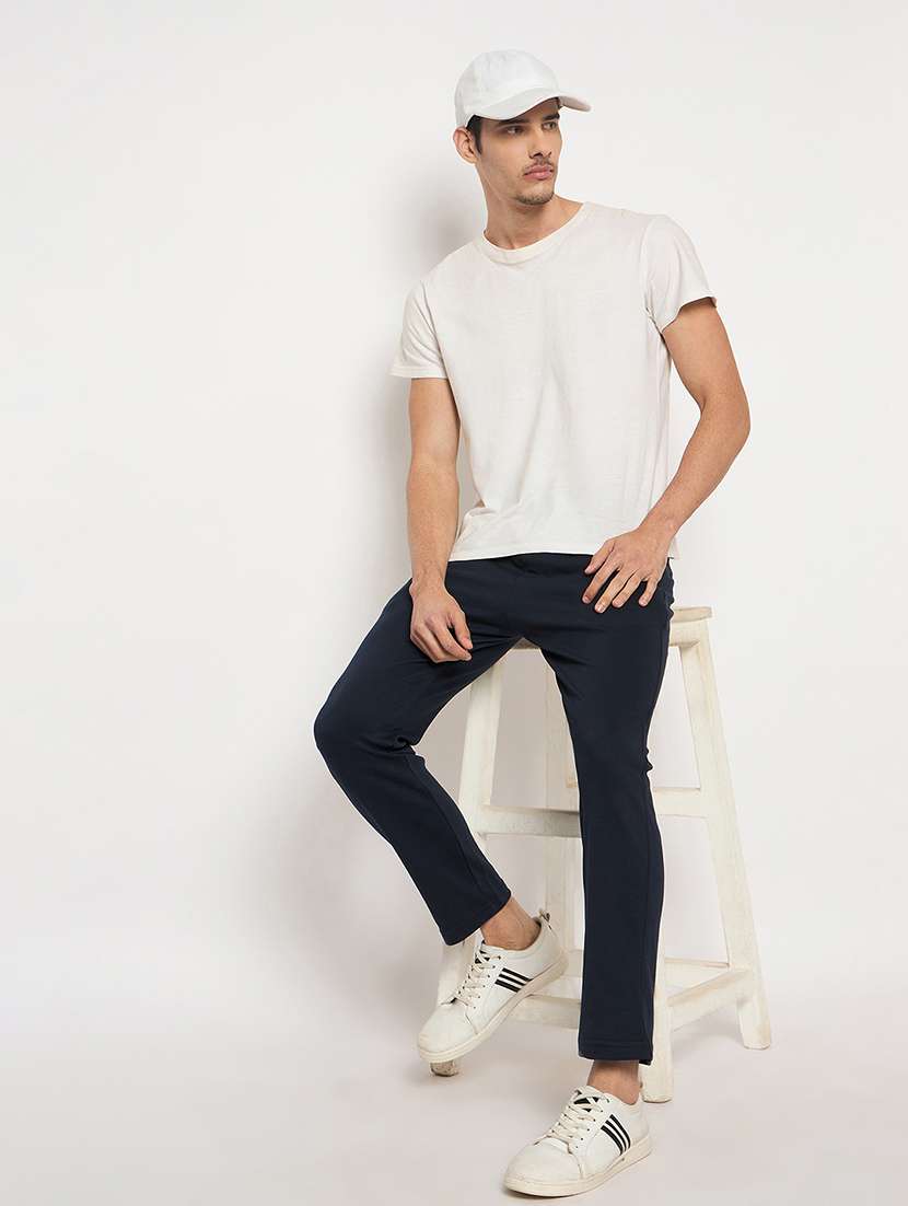 men solid mid rise regular fit track pant - 22264086 -  Standard Image - 3