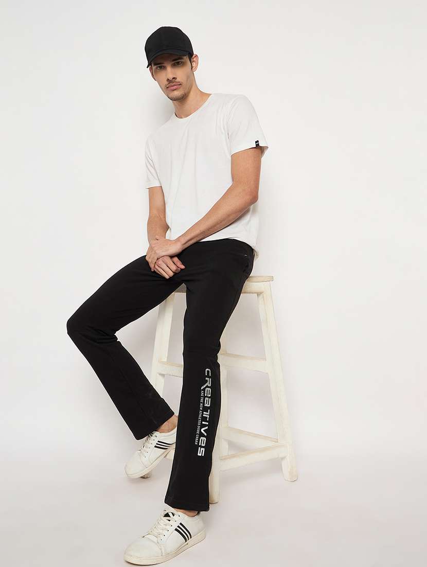 men solid mid rise regular fit track pant - 22264092 -  Standard Image - 3