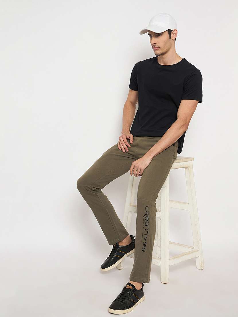 men solid mid rise regular fit track pant - 22264095 -  Standard Image - 3