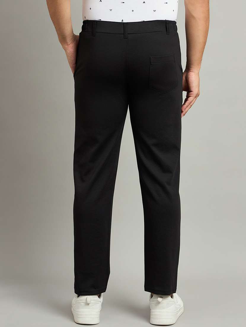 men solid mid rise regular fit track pant - 22264096 -  Standard Image - 3