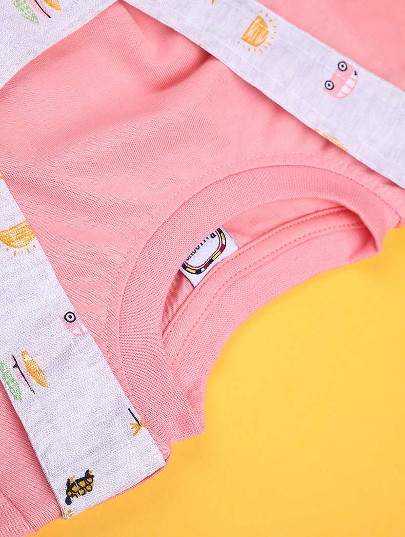 kids printed short sleeve t-shirt & dungaree set - 22264114 -  Standard Image - 3