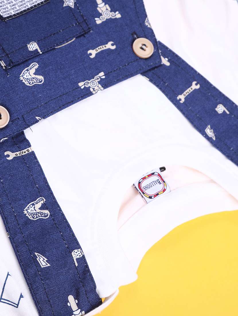 kids printed short sleeve t-shirt & dungaree set - 22264118 -  Standard Image - 3