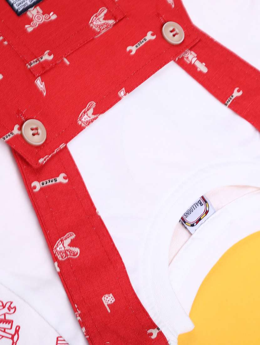 kids printed short sleeve t-shirt & dungaree set - 22264119 -  Standard Image - 3