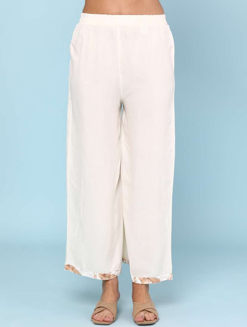 women printed three quarter sleeve kurta palazzo set - 22264199 -  Standard Image - 5