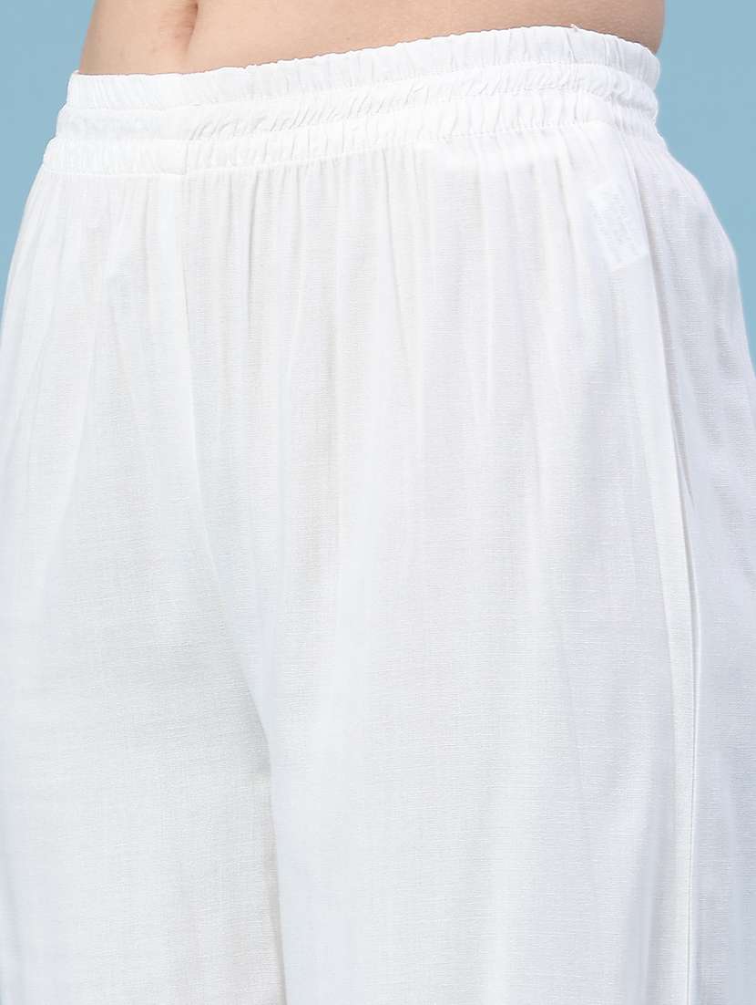 women floral three quarter sleeve kurta palazzo set - 22264203 -  Standard Image - 5