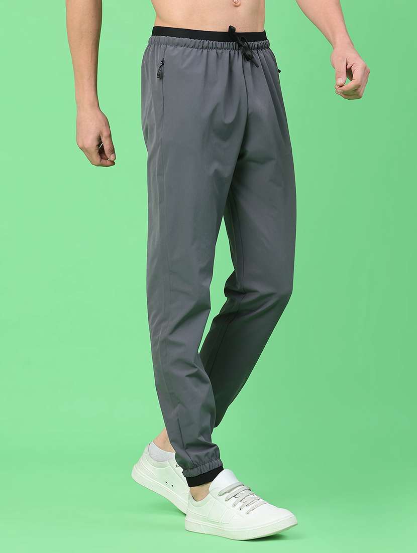 men solid mid rise full length track pant - 22264210 -  Standard Image - 3