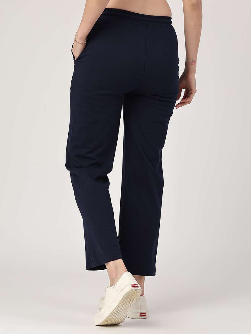 women navy blue cotton track pant full length track pant - 22264236 -  Standard Image - 3