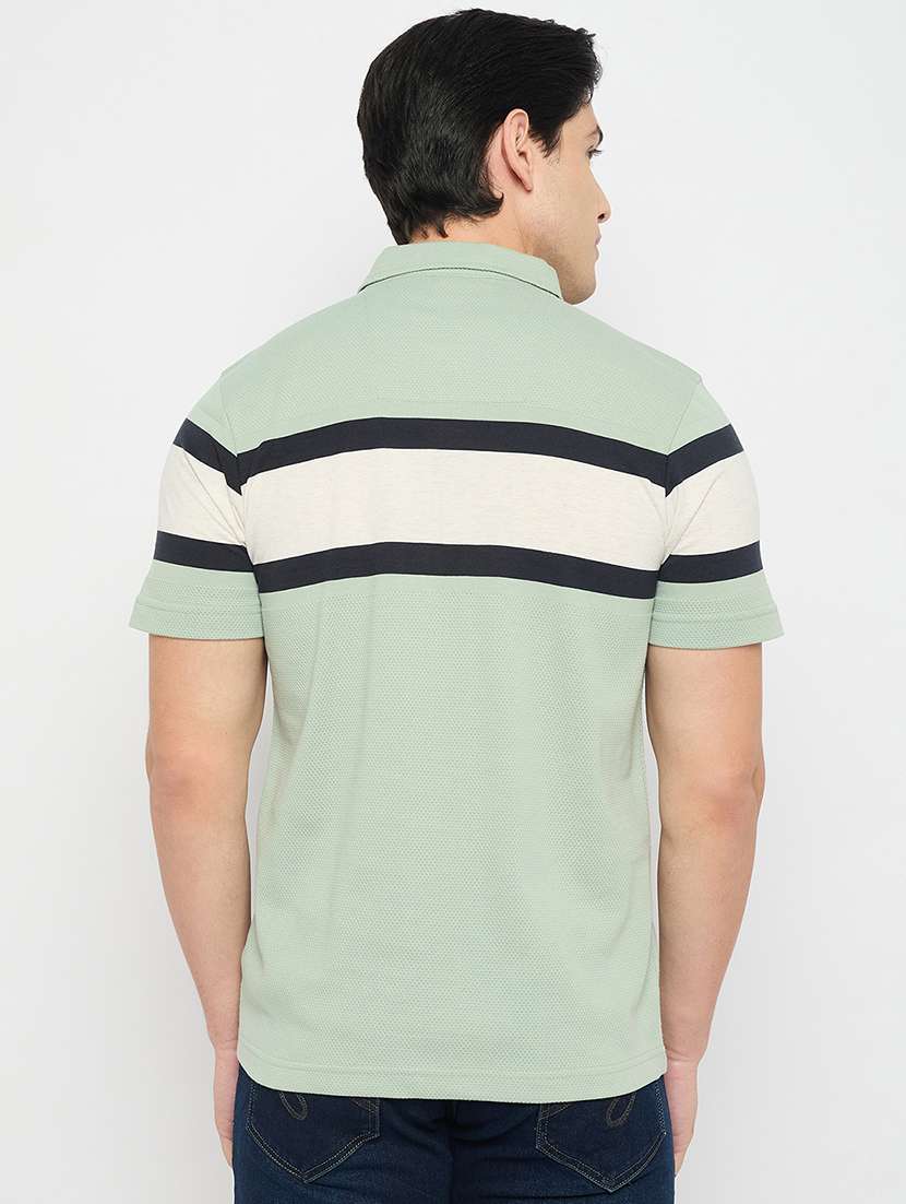men striped short sleeve slim fit casual shirt - 22264253 -  Standard Image - 3