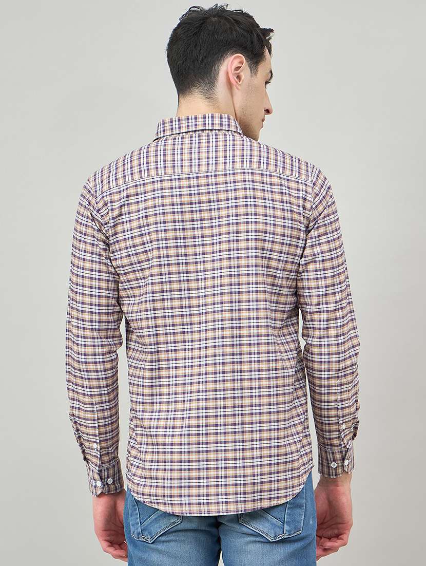 men checkered long sleeve regualr fit casual shirt - 22264258 -  Standard Image - 3