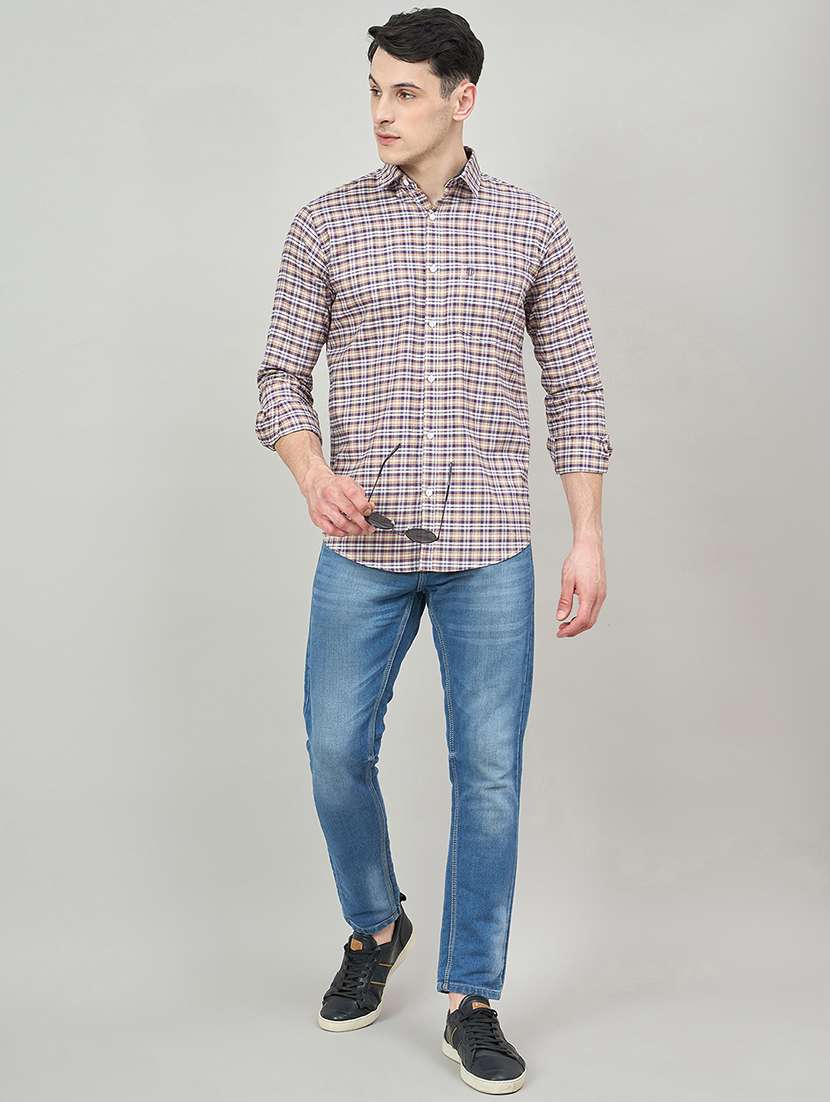 men checkered long sleeve regualr fit casual shirt - 22264258 -  Standard Image - 5