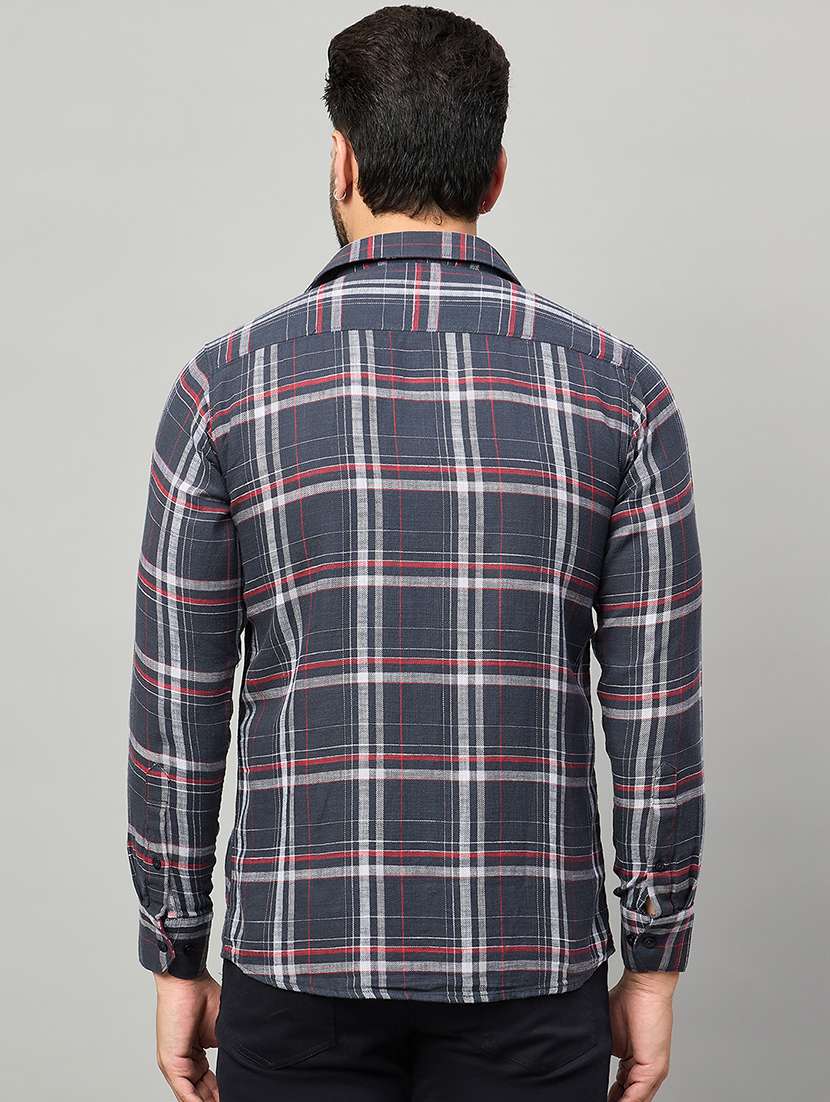 men checkered long sleeve regualr fit casual shirt - 22264263 -  Standard Image - 3