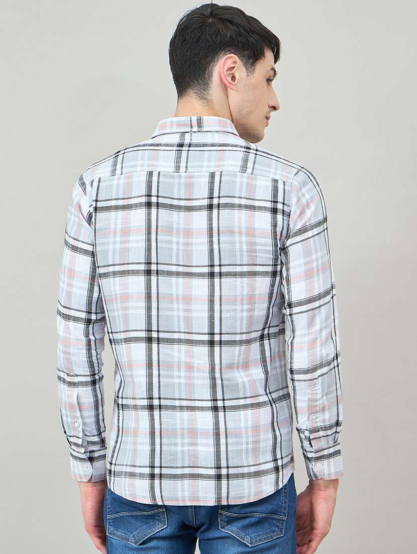 men checkered long sleeve regualr fit casual shirt - 22264264 -  Standard Image - 3