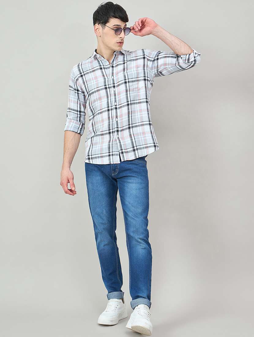 men checkered long sleeve regualr fit casual shirt - 22264264 -  Standard Image - 5