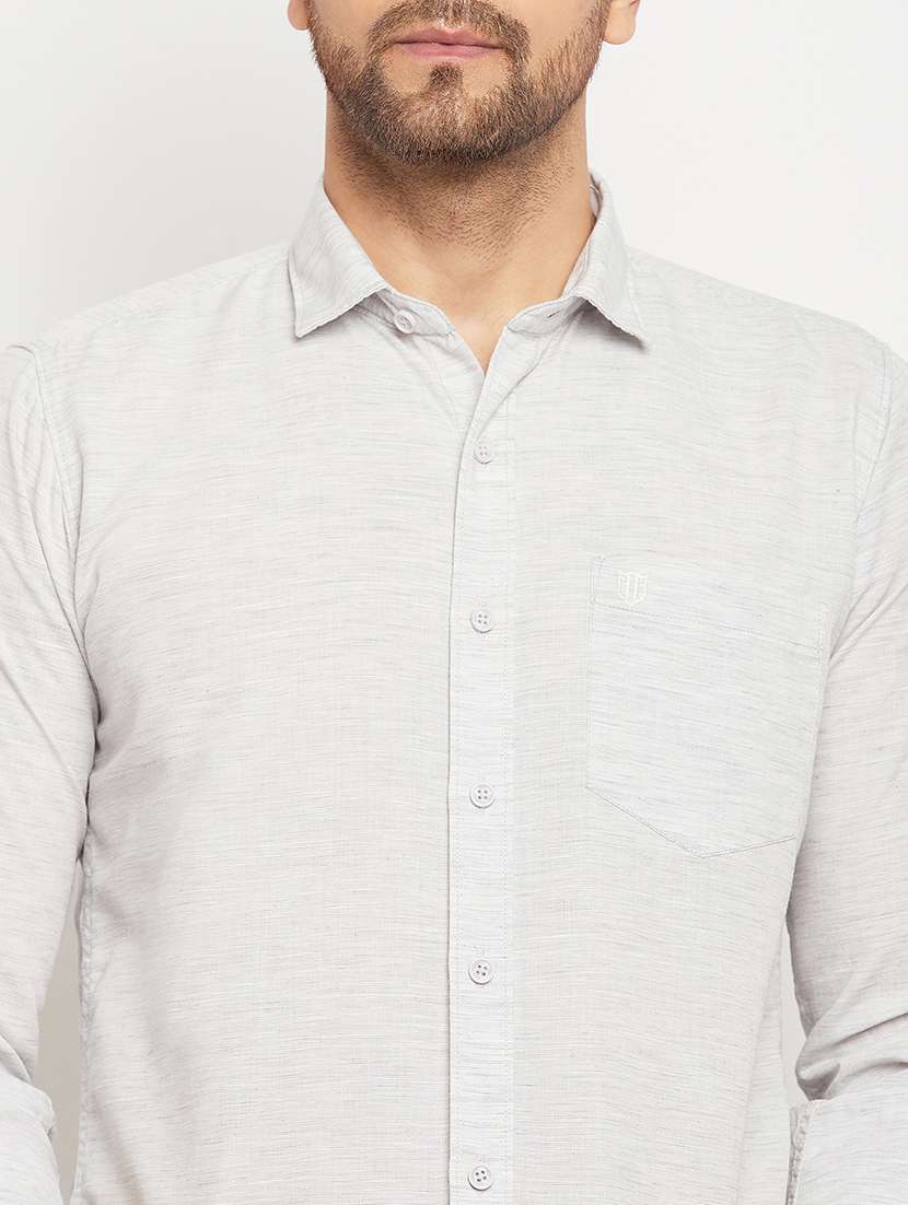 men self design long sleeve slim fit casual shirt - 22264265 -  Standard Image - 5